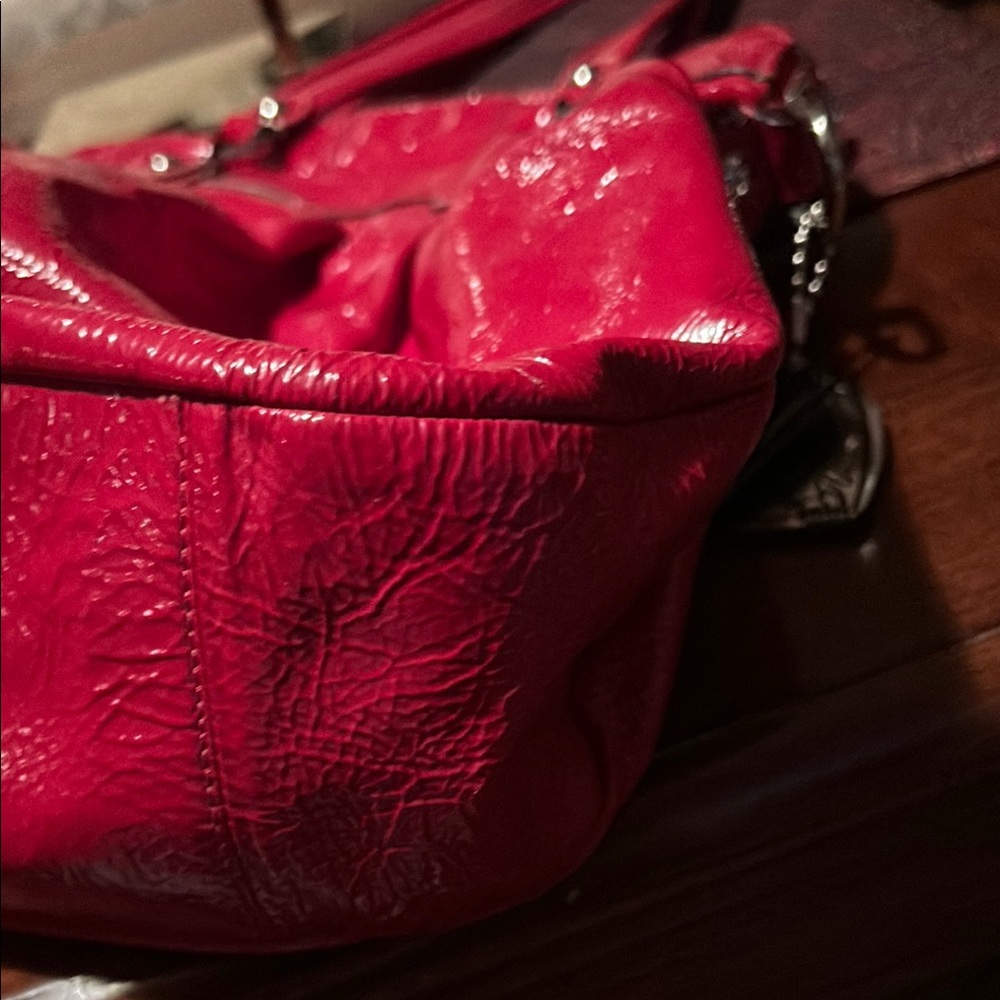 Coach Rare 2012 Set of Poppy Red Patent Leather Satchel & Wristlet Both in EUC - Picture 12 of 16